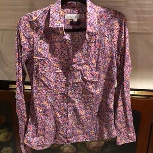 Liberty x Simons 100% cotton button down floral shirt. Size Large